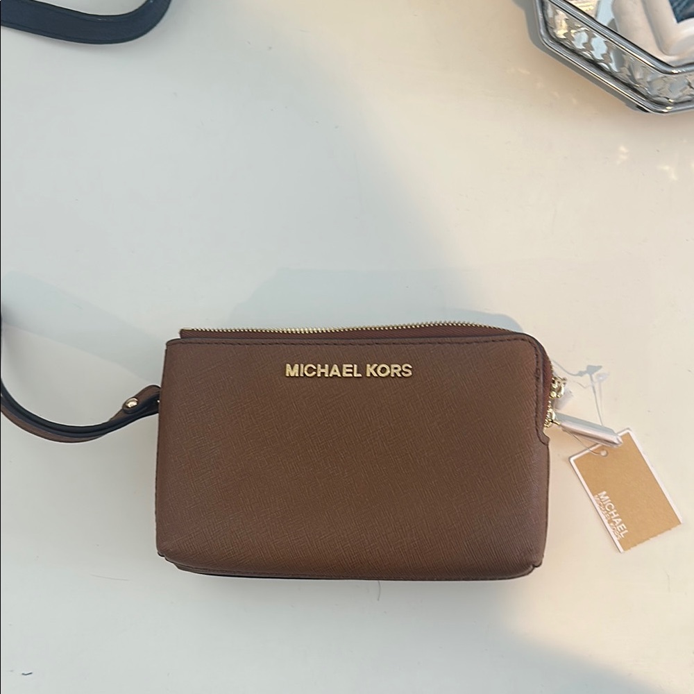 Michael Kors Brown Wristlet/Wallet